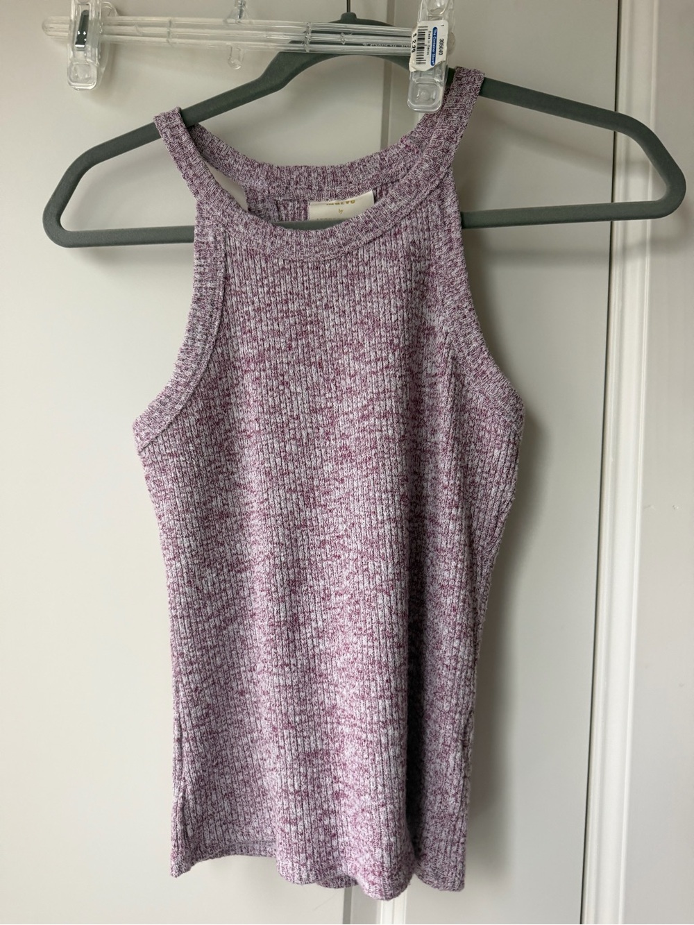 Maeve Heathered Lavender Ribbed Tank